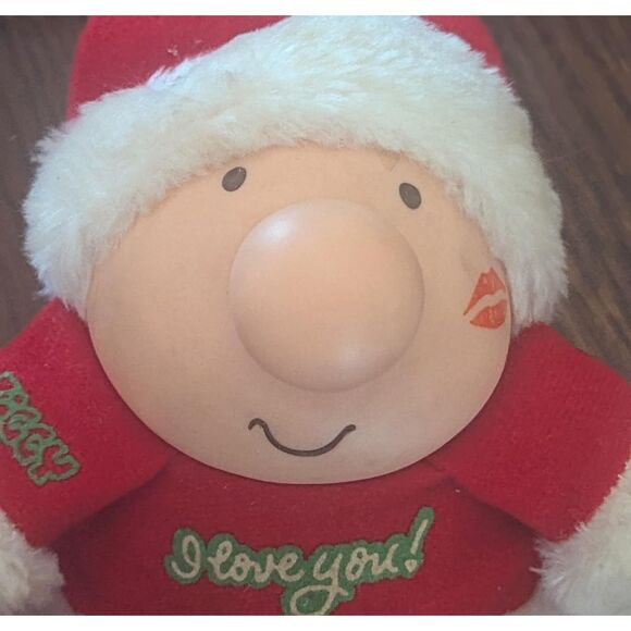 VINTAGE 1987 Ziggy Christmas Plush Doll Santa "I Love You" American Greetings - Picture 2 of 6